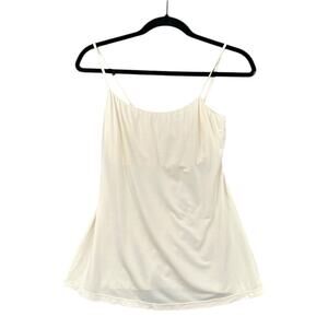 Cosabella Cream Spaghetti Straps Sleeveless Viscose Long Camisole Top Large‎